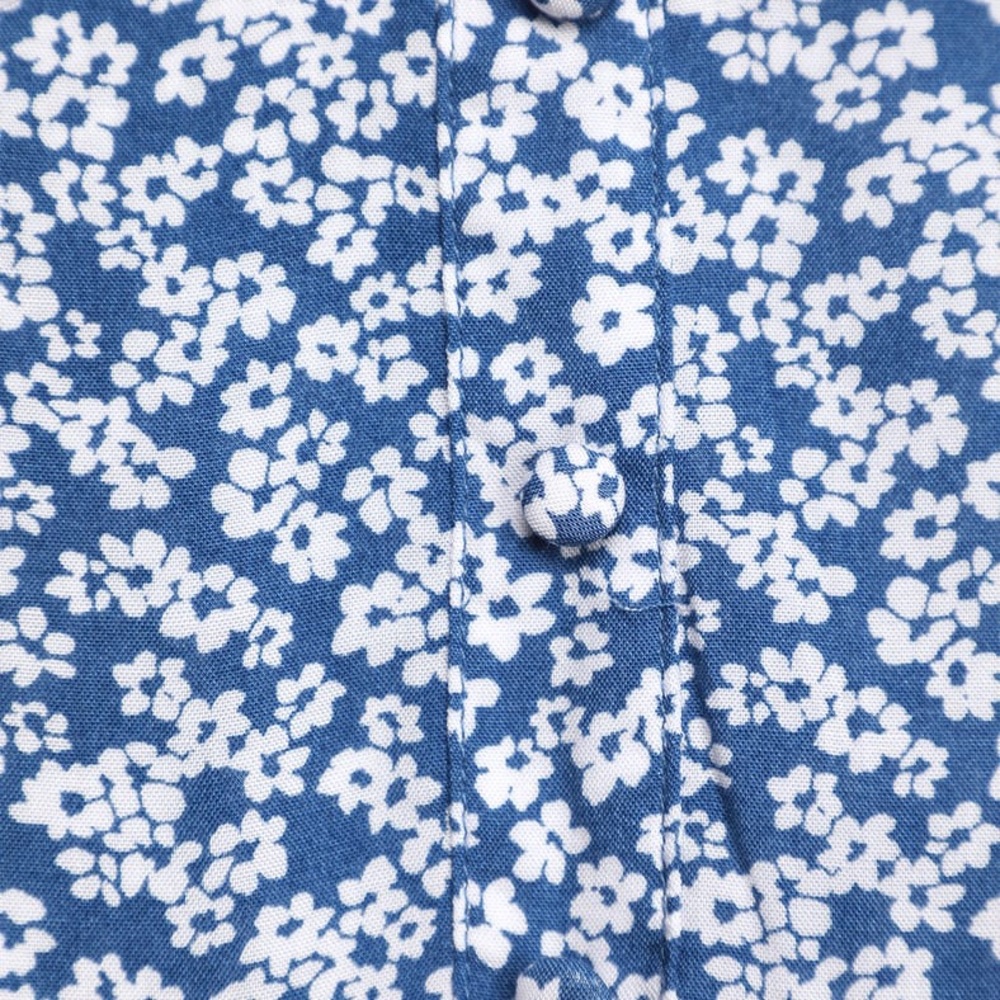 NWOT Lulus Sweet Sensation Blue Floral Print Short Sleeve Romper Small - Picture 5 of 11